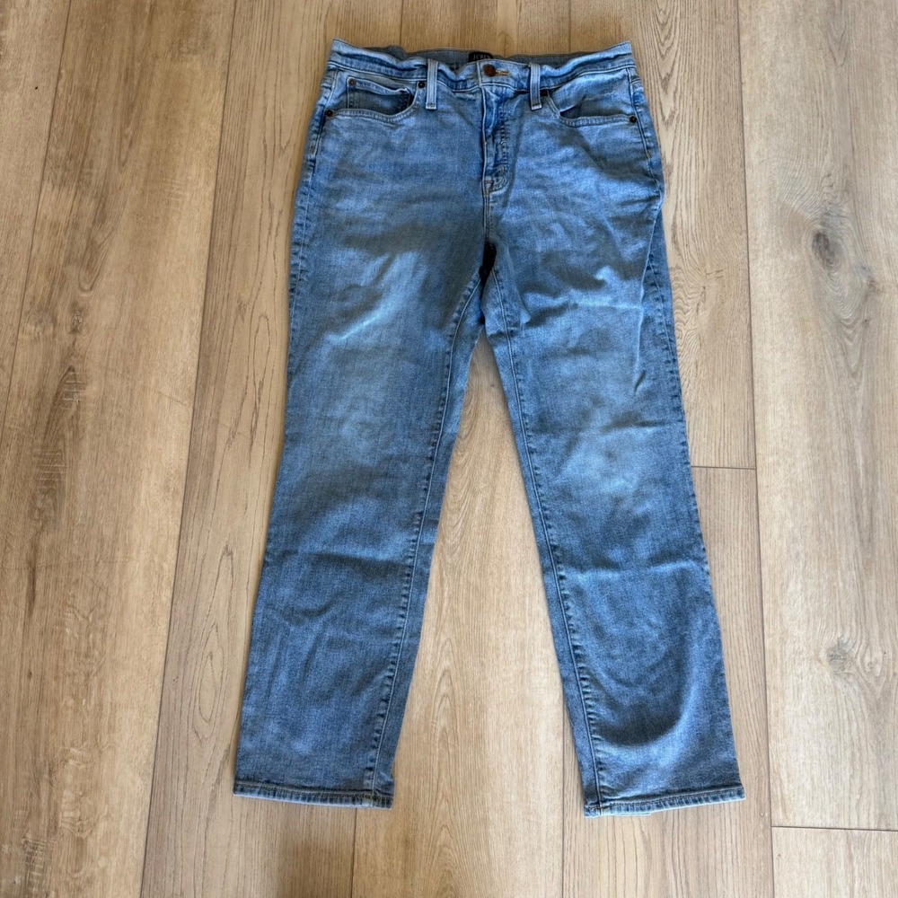 J.Crew Slim Boyfriend Jeans Straight Leg Medium Wash Blue Denim Women's 29 EUC